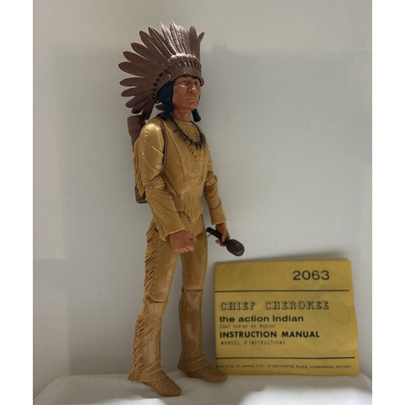 60s Vintage Marx Johnny West Indian Chief W/ Accessories & certification ! Rare - Picture 1 of 10
